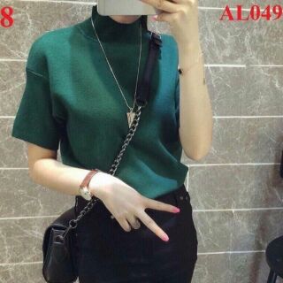 Áo thun tay ngắn cổ lọ. Phom từ 37_45kg