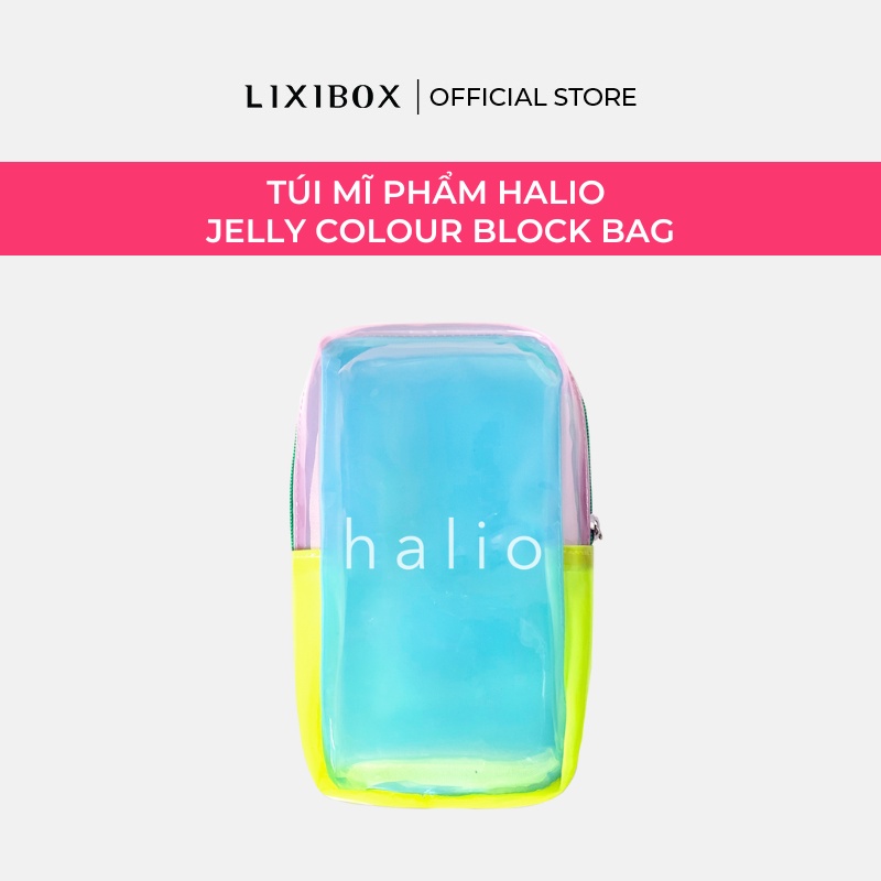 [HB Gift] Túi Đựng Mỹ Phẩm Halio Jelly Color Block Bag