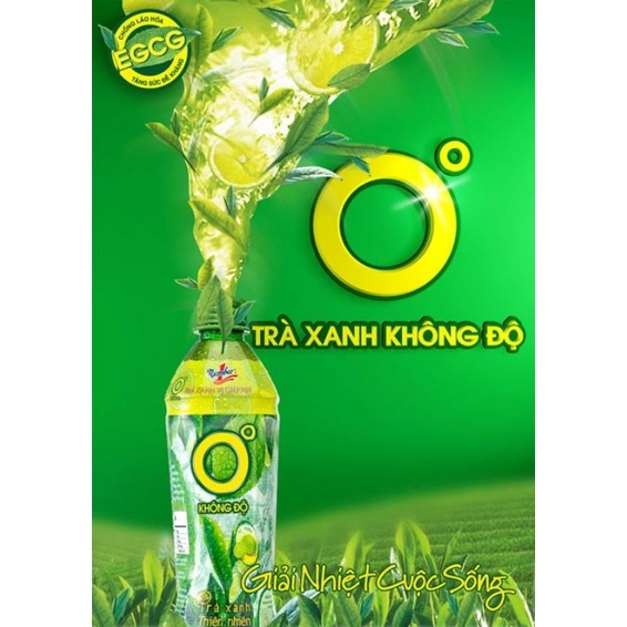 Trà Xanh 0 ĐỘ - 1Thùng 24 lon × 455ml