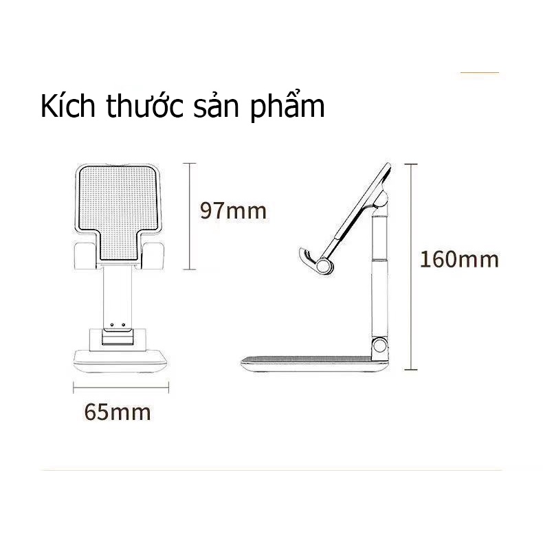 Giá đỡ điện thoại để bàn Đa năng có thể điều chỉnh nhiều góc độ khác nhau, nâng lên hạ xuống dễ dàng