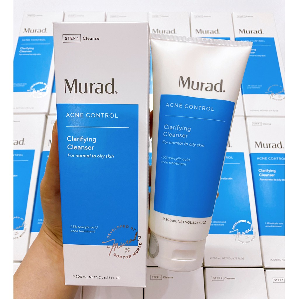 Sữa Rửa Mặt Cải Thiện Da Và Xóa Mụn, Kiểm Soát Dầu Nhờn Murad Clarifying Cleanser Acne Control Chính Hãng 200ML