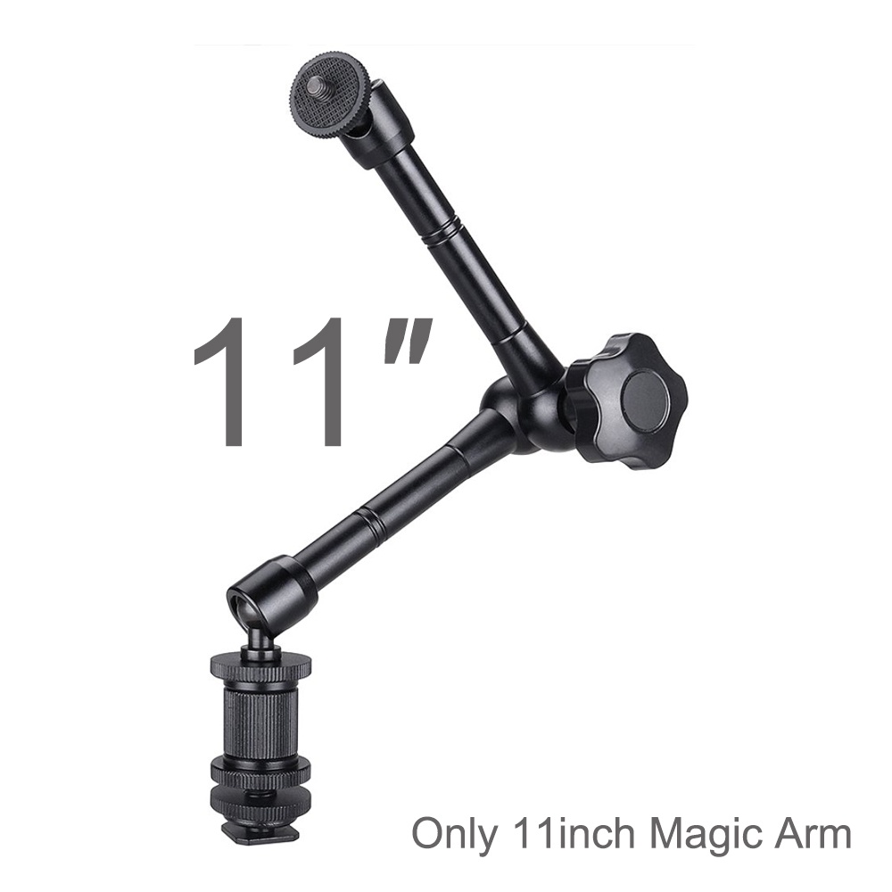 Cánh Tay Ma Sát Điều Chỉnh Được 11 Inch + Kẹp Siêu Cho Đèn LED / Màn Hình LCD / Đèn Flash / Máy Ảnh