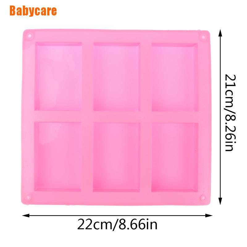 Khuôn Silicone 6 Ô Cho Xà Phòng / Tự Làm