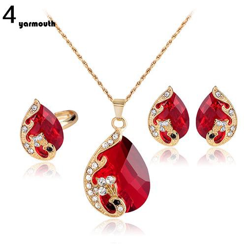 Bộ Trang Sức Đính Đá Nhân Tạo Thời Trang