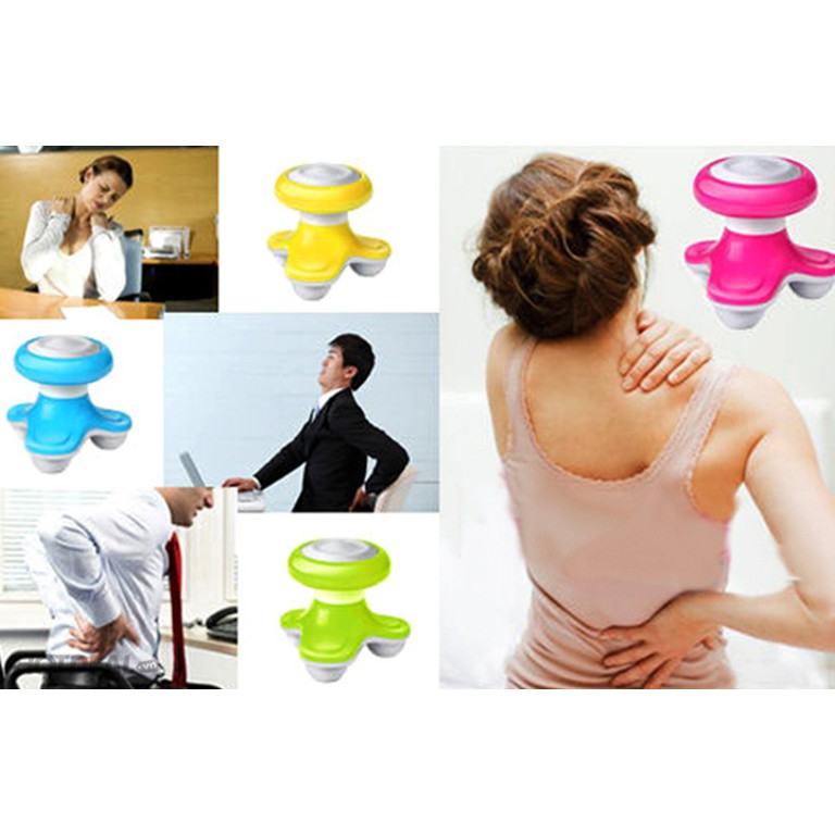 Máy Massage 3 Chân cầm tay Mi mo dùng điện pin AAA mát xa toàn thân đùi cổ vai gáy