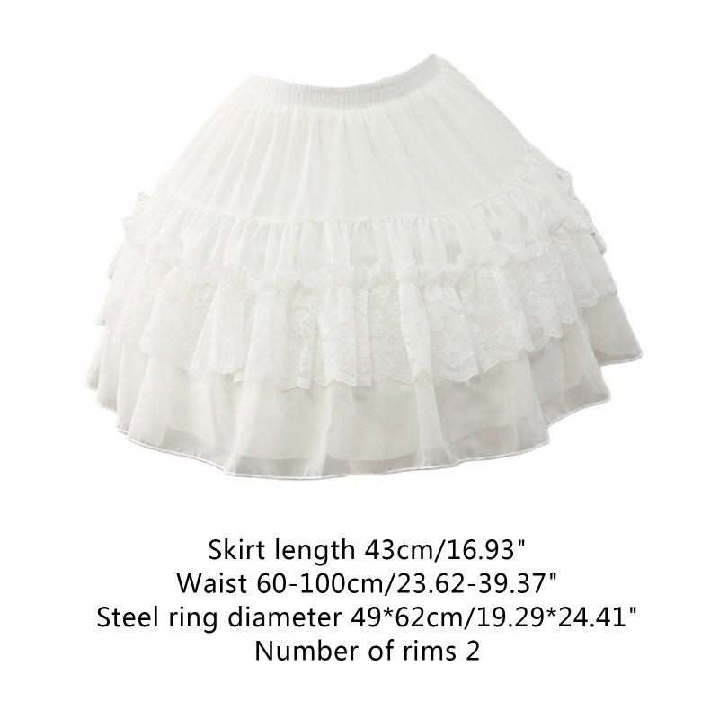 Đầm Cưới 2 Vòng Phối Ren Hoa Phong Cách Lolita Cho Nữ