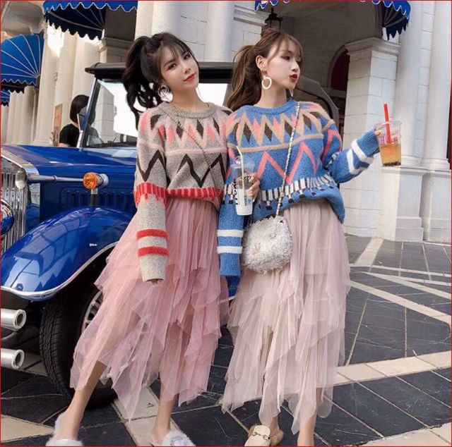 Chân váy công chúa nhiều tầng hàng QC