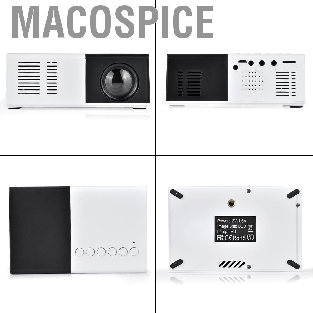 Máy Chiếu Macospice Mini Led Usb Hdmi 1080p 2.0-inch Với Lỗ Tản Nhiệt 110-240v | BigBuy360 - bigbuy360.vn