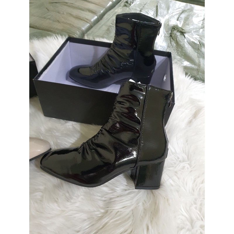 BOOT NHÚN CHUN TRƯỚC DA BÓNG GÓT TRỤ 8 PHÂN DA BÓNG VÀ DA MỜ (F12_F13) | BigBuy360 - bigbuy360.vn