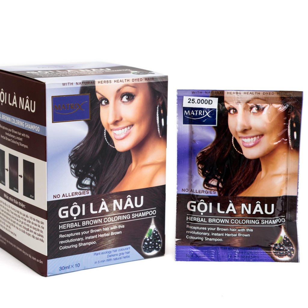 Dầu Gội Nhuộm Tóc - Gội Là Nâu Matrix 25g
