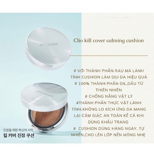 Phấn nước CLIO KILL COVER CALMING CUSHION