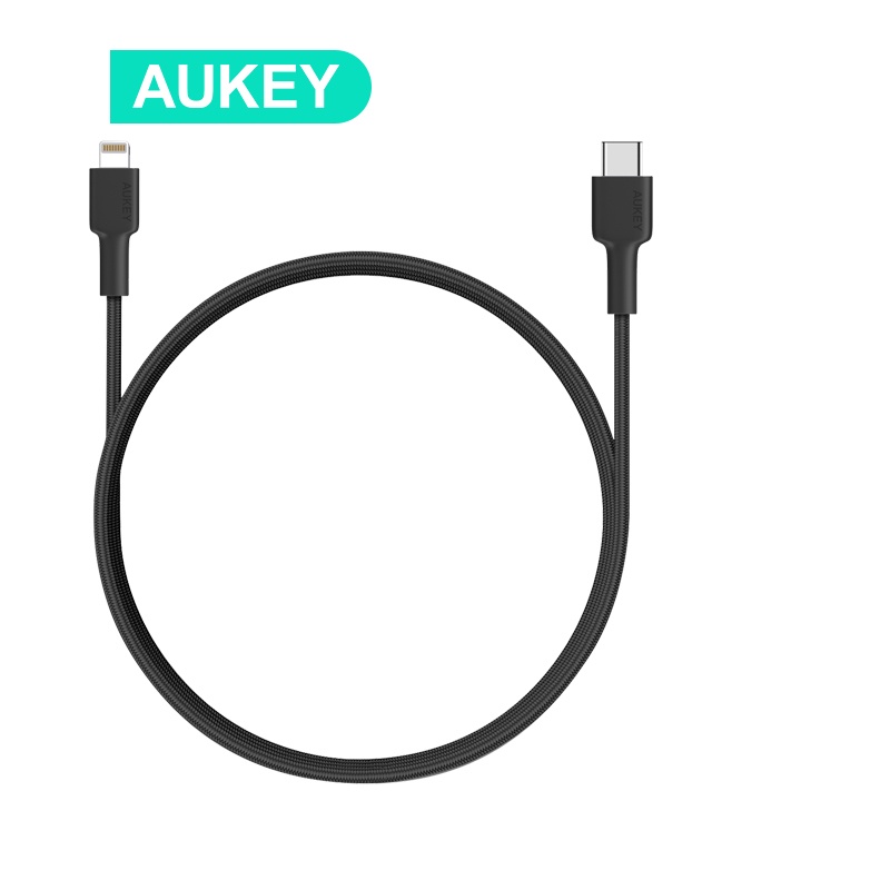 Cáp sạc nhanh AUKEY CB-CL2/ CL1 27W TYPE C sang Lightning được chứng nhận MFI 480M thích hợp cho iPhone iPad Macbook