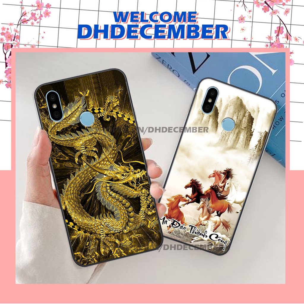 Ốp lưng Xiaomi REDMI 6 PRO / MI A2 LITE in hình thư pháp tâm an vạn sự an ,mã đáo thành công SIÊU CHẤT