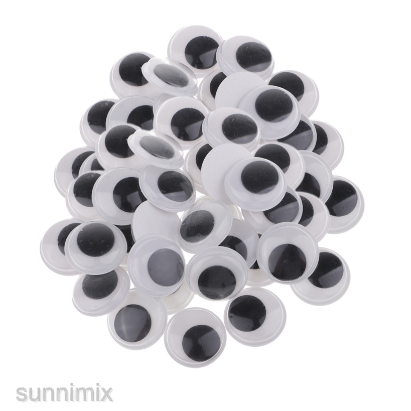 Mắt đen tròn chuyển động bằng nhựa làm đồ thủ công 6mm đến 30mm