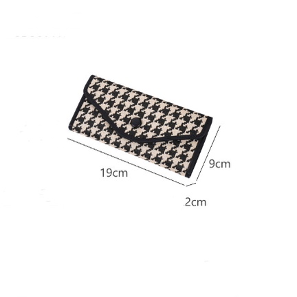 Ví da KAITIFEI dáng dài cầm tay bỏ túi gập nhỏ gọn nhiều ngăn đa năng phong cách retro thời trang cao cấp cho nữ