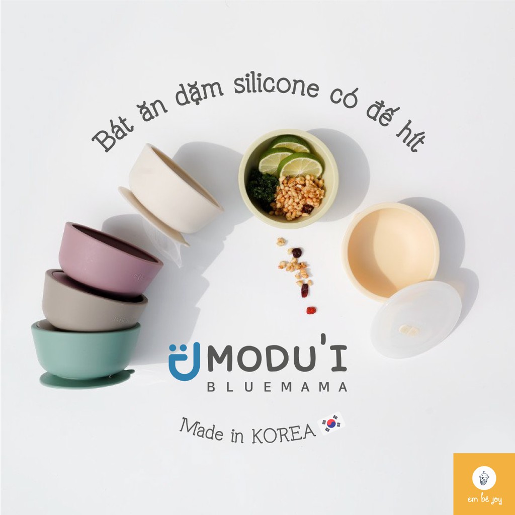 BÁT ĂN DẶM SILICON BLUEMAMA NHẬP KHẨU HÀN QUỐC