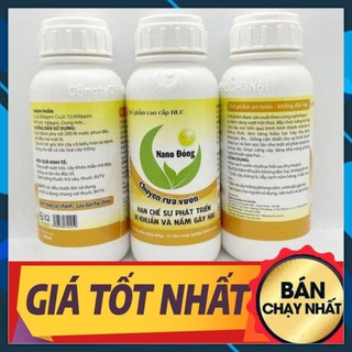Nano đồng rửa vườn hlc 500ml - xử lý đất trồng, xử lý giá thể trồng cây, tẩy rửa rong rêu, nấm, vi khuẩn sau thu hoạch