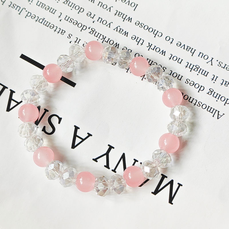 Vòng Tay Chuỗi Hạt Pha Lê Màu Kẹo Lãng Mạn Thời Trang Trẻ Trung