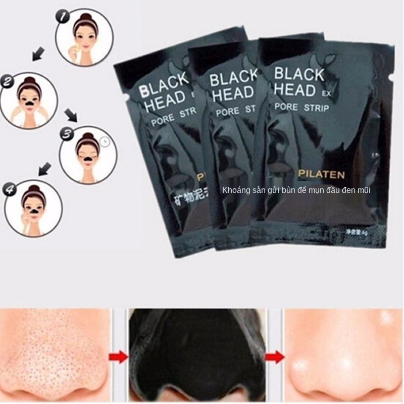 [Hàng mới về] Set 3 mặt nạ bùn khoáng làm sạch da lột mụn đầu đen vùng mũi