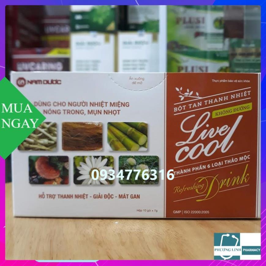 Bột tan thanh nhiệt Live Cool không đường hương râu bắp