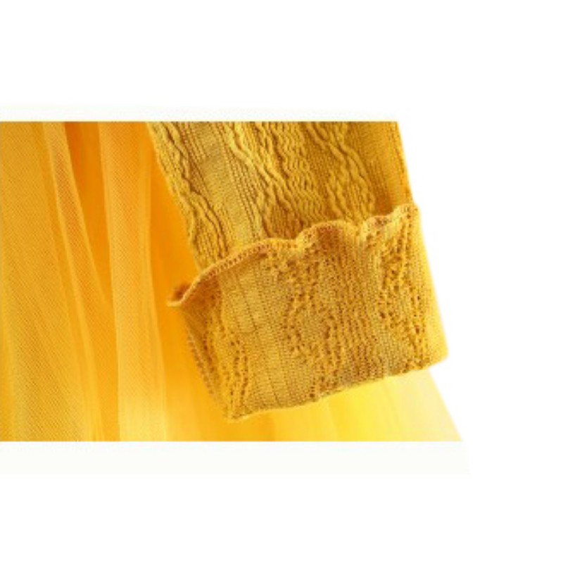 Đầm xoè Tutu dâu tay dài dễ thương cho bé gái