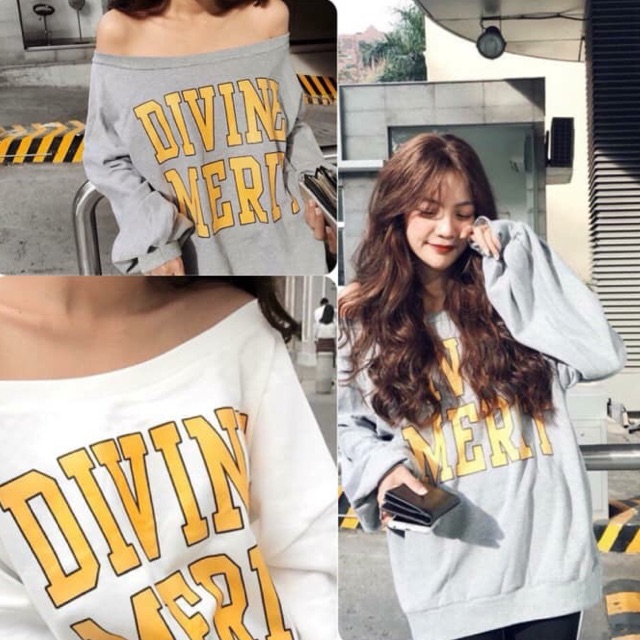 Áo dài tay in chữ