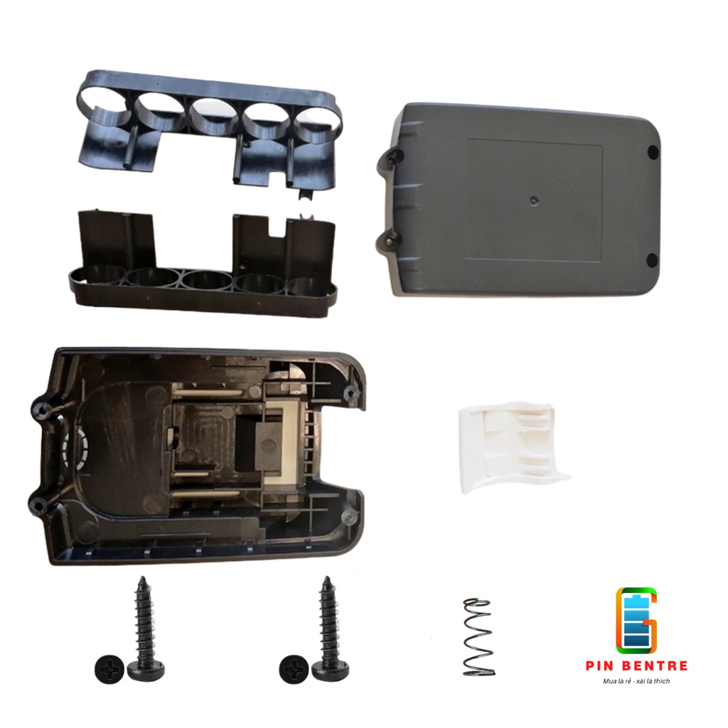 Vỏ pin Makita loại 5 viên Pin sạc Adaptor có báo Pin ( Chưa Mạch )