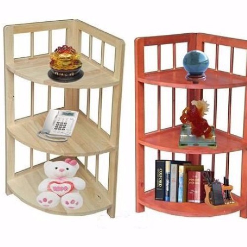 kệ góc 3 tầng bằng gỗ