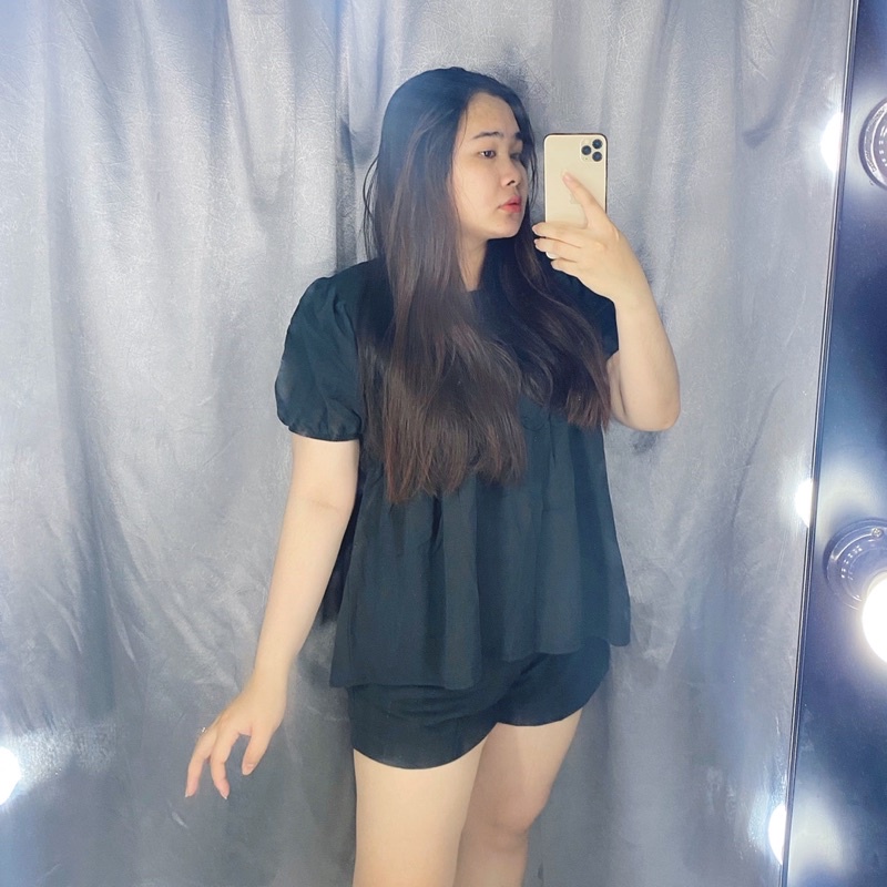Set peplum bèo ngực bigsize 60-90kg mẫu chụp thật 100%