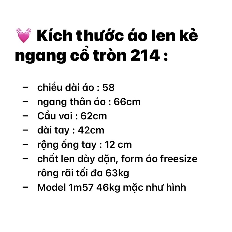 Áo len kẻ ngang cổ tròn 214 (ảnh shop chụp kèm video)