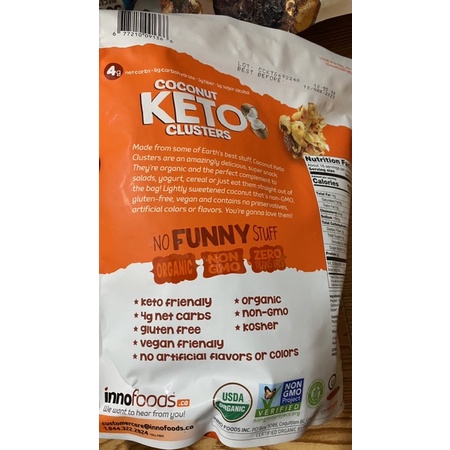 Bánh dừa phủ hạt hữu cơ COCONUT KETO CLUSTERS