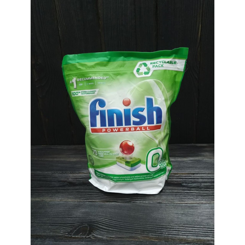 Viên rửa bát Finish Power Eco 0% Túi 70 viên (Hoặc túi 40 viên)