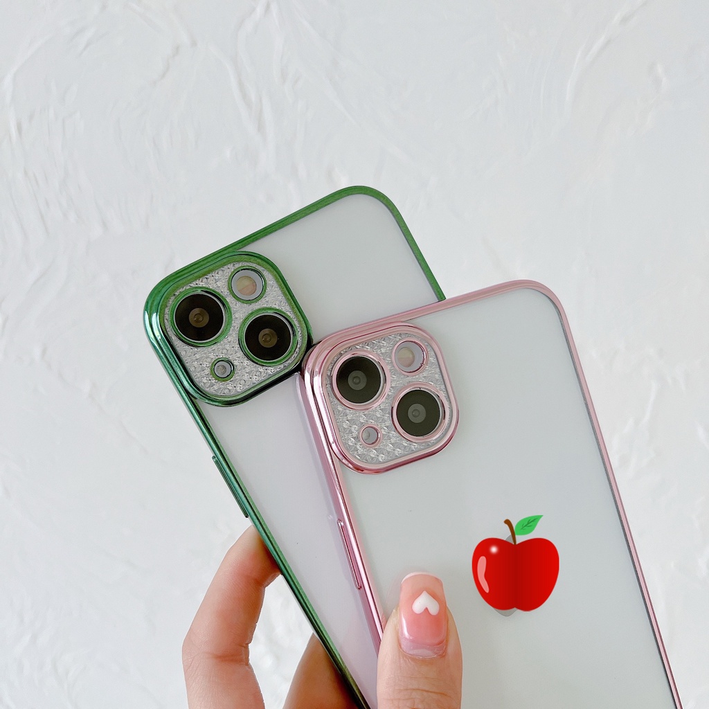 Ốp dẻo viền si Camera vân kim cương cao cấp iP 7 8 X XR 11 12 13 Pro Max [1/2]