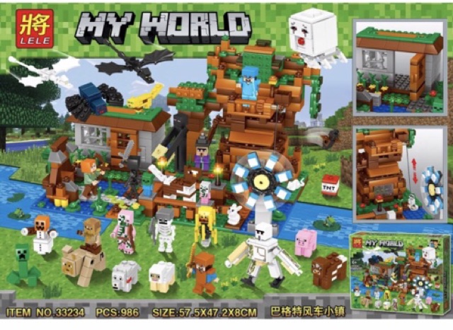 Lego My World minecraft nhà máy nông trại