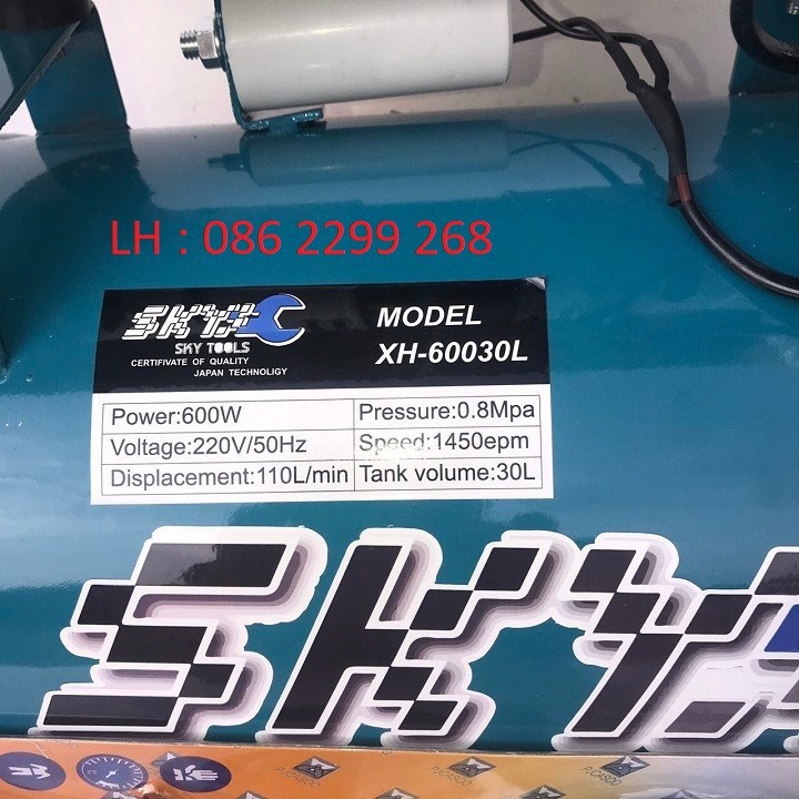 Siêu khỏe !!! Máy nén khí không dầu bình 30L công suất 600W