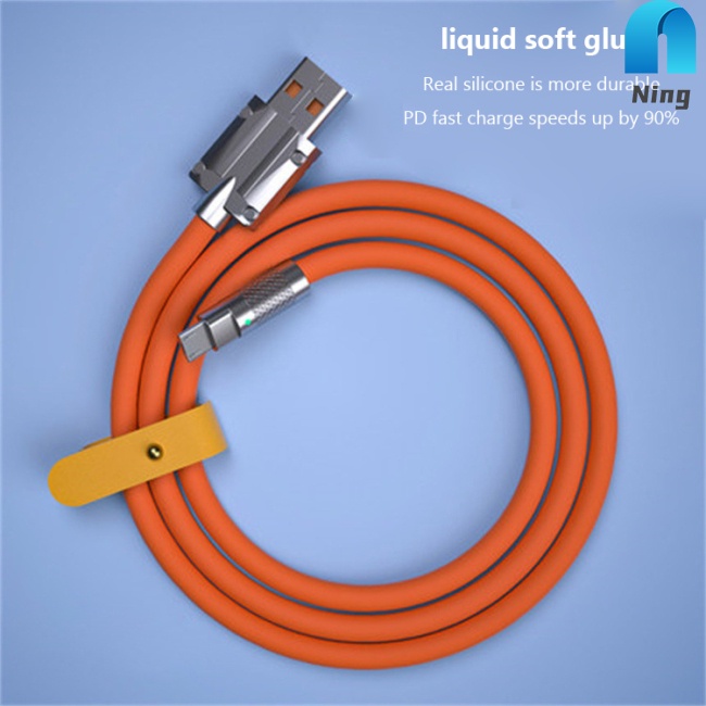 Dây Cáp Sạc Nhanh Usb Type-c 120w 6a Bằng Silicon Cho Iphone