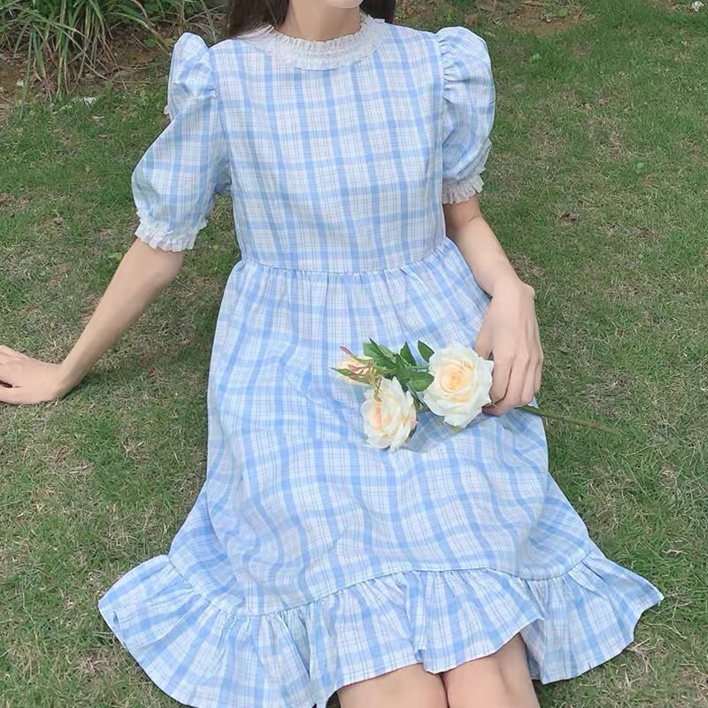 Đầm Baby Doll Tay Phồng Xinh Xắn Dành Cho Nữ