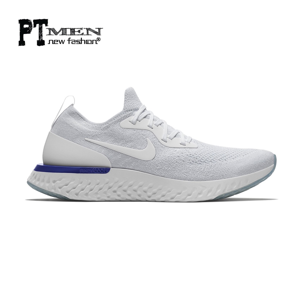 [full box] Giày Sneaker Epic React Flyknit White Blue.-Giày Thể Thao