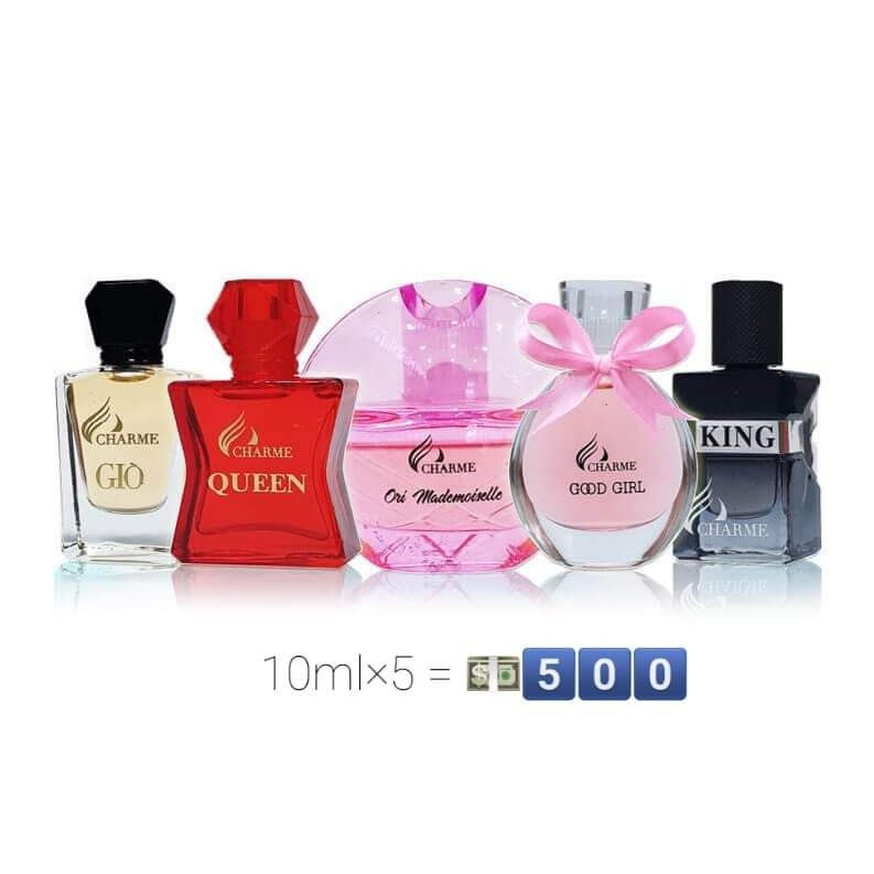 Nước hoa mini - Combo 5 lọ nước hoa 10ml - THƠM LÂU, QUYẾN RŨ
