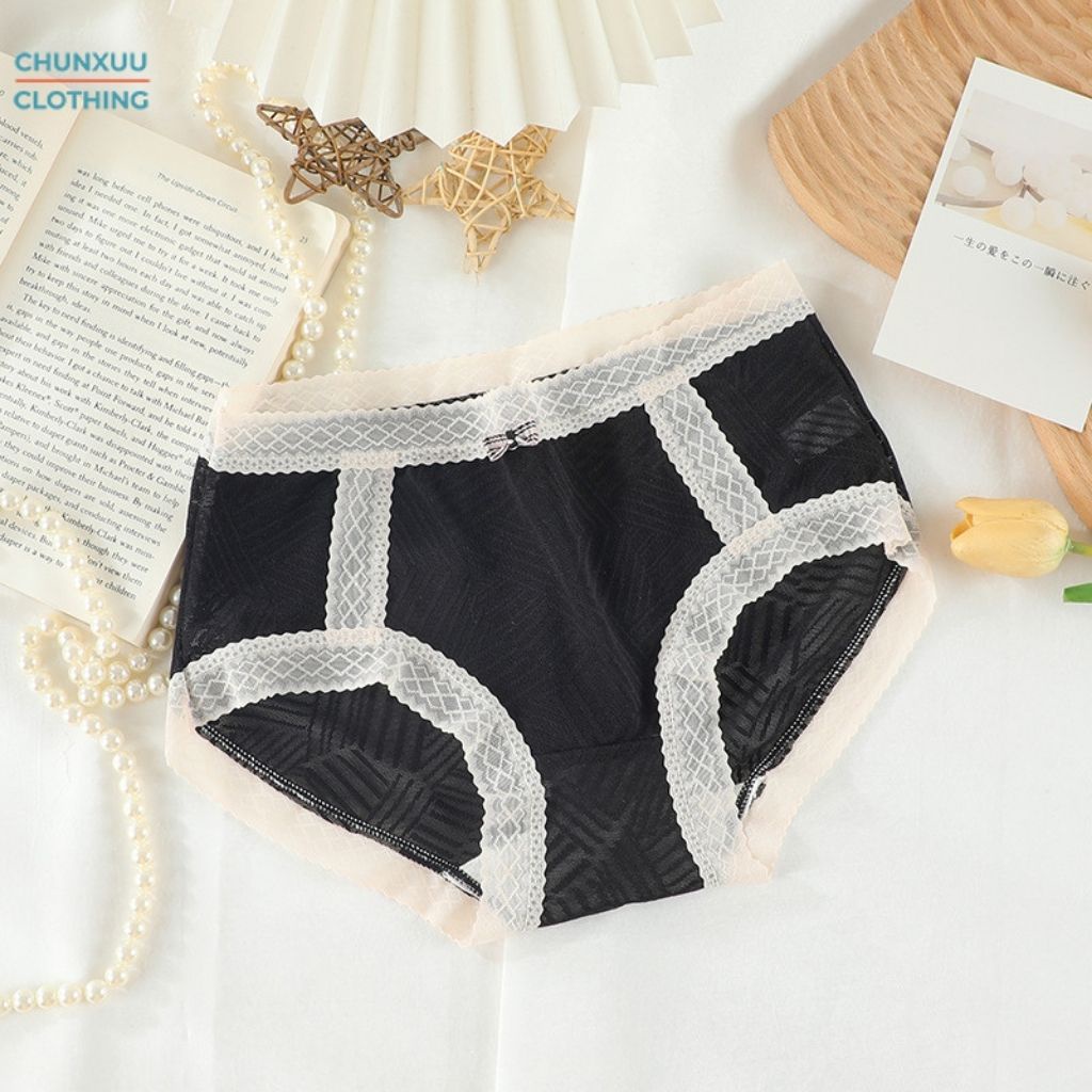 Quần lót nữ phối ren Chunxuu, chất liệu ren gấm cao cấp mềm mát thoáng khí - QC69