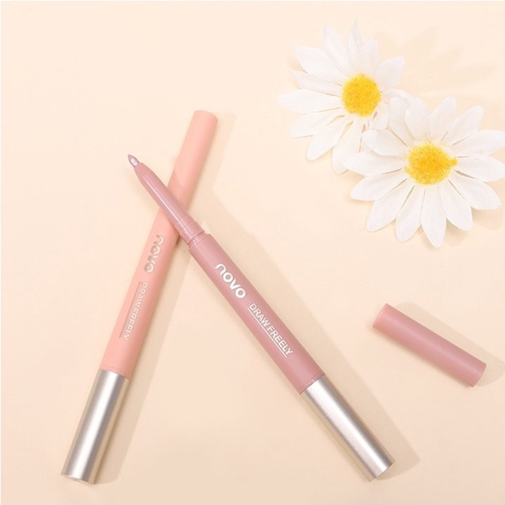 Nhũ mắt 2 đầu NOVO dạng bút Star Eyes Clever Lying Silkworm Pen bắt sáng bền màu NOVO49