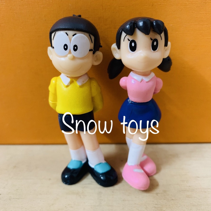 Mô hình Doraemon Doremon - Trọn bộ 8 Mô hình: Nobita Shizuka Jaian Jaiko Doraemon - Xuka Chaien Chaiko - Cao 6~8cm