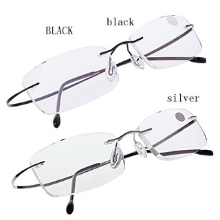 Mắt kính không viền siêu nhẹ gọng bằng titanium kèm hộp đựng