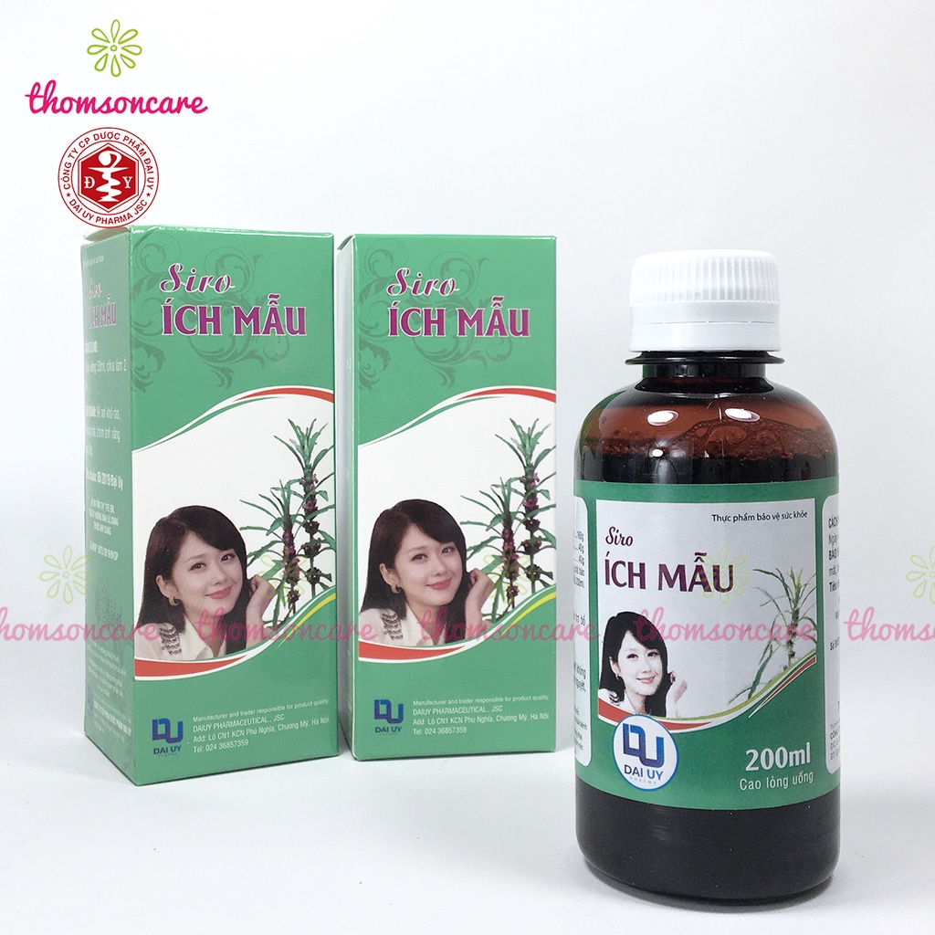 Siro cao Ích mẫu - ổn định điều hòa kinh nguyệt, giảm rối loạn cho phụ nữ chai 200ml
