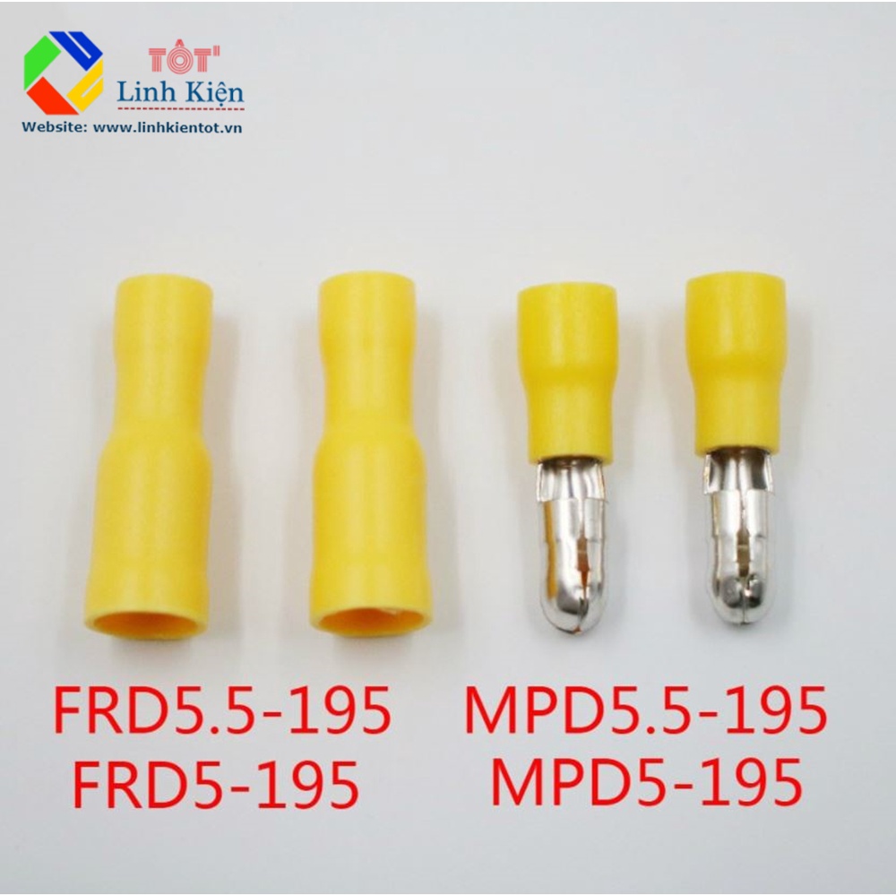 [20 cặp] Đầu nối dây điện 5mm - MPD 5-195 + FPD 5-195