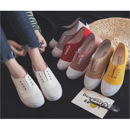 Giày thể thao lười không dây nhiều màu Ulzzang - có ảnh thật
