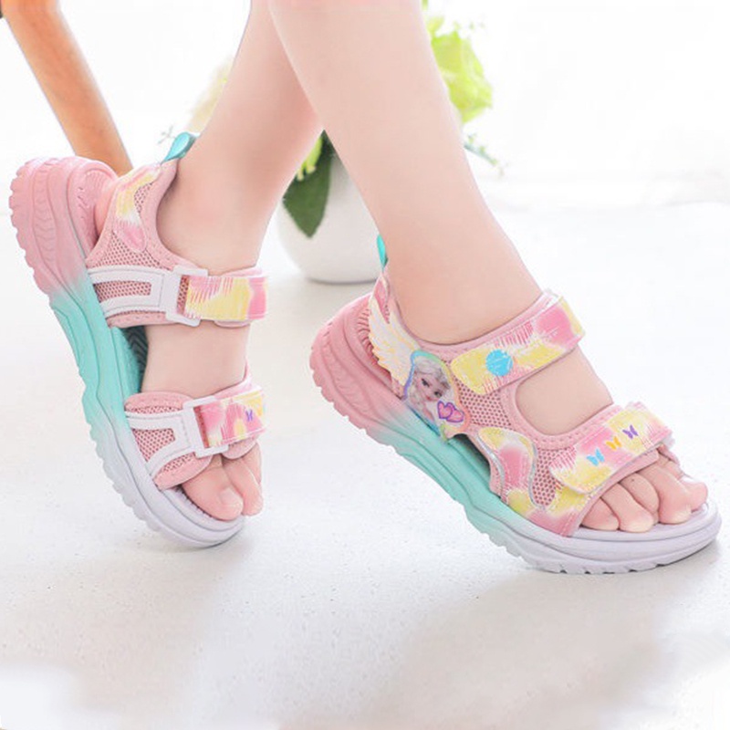 Xăng đan họa tiết công chúa Elsa xinh xắn cho bé gái