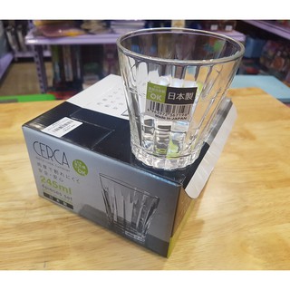 Set 4 cốc thủy tinh 245ml kẻ sọc