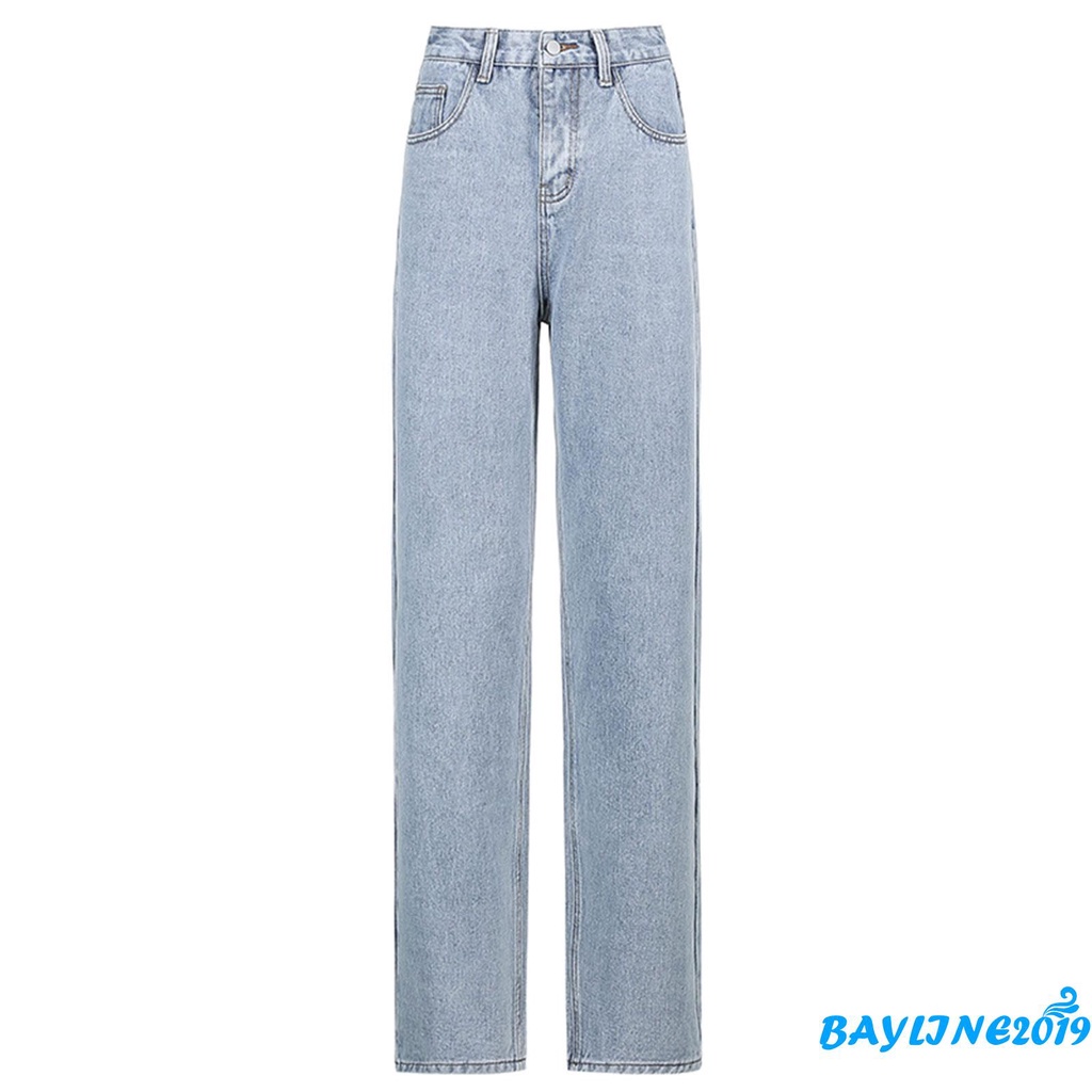 Quần Jeans Dài Ống Rộng Thời Trang Dành Cho Nữ