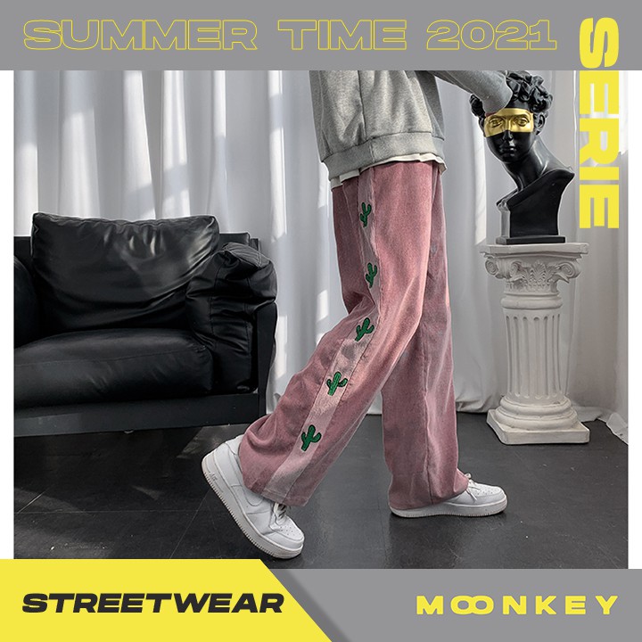 Quần Dài Ống Rộng Nam Nữ Phong Cách Streetwear SUMMER TIME 2021